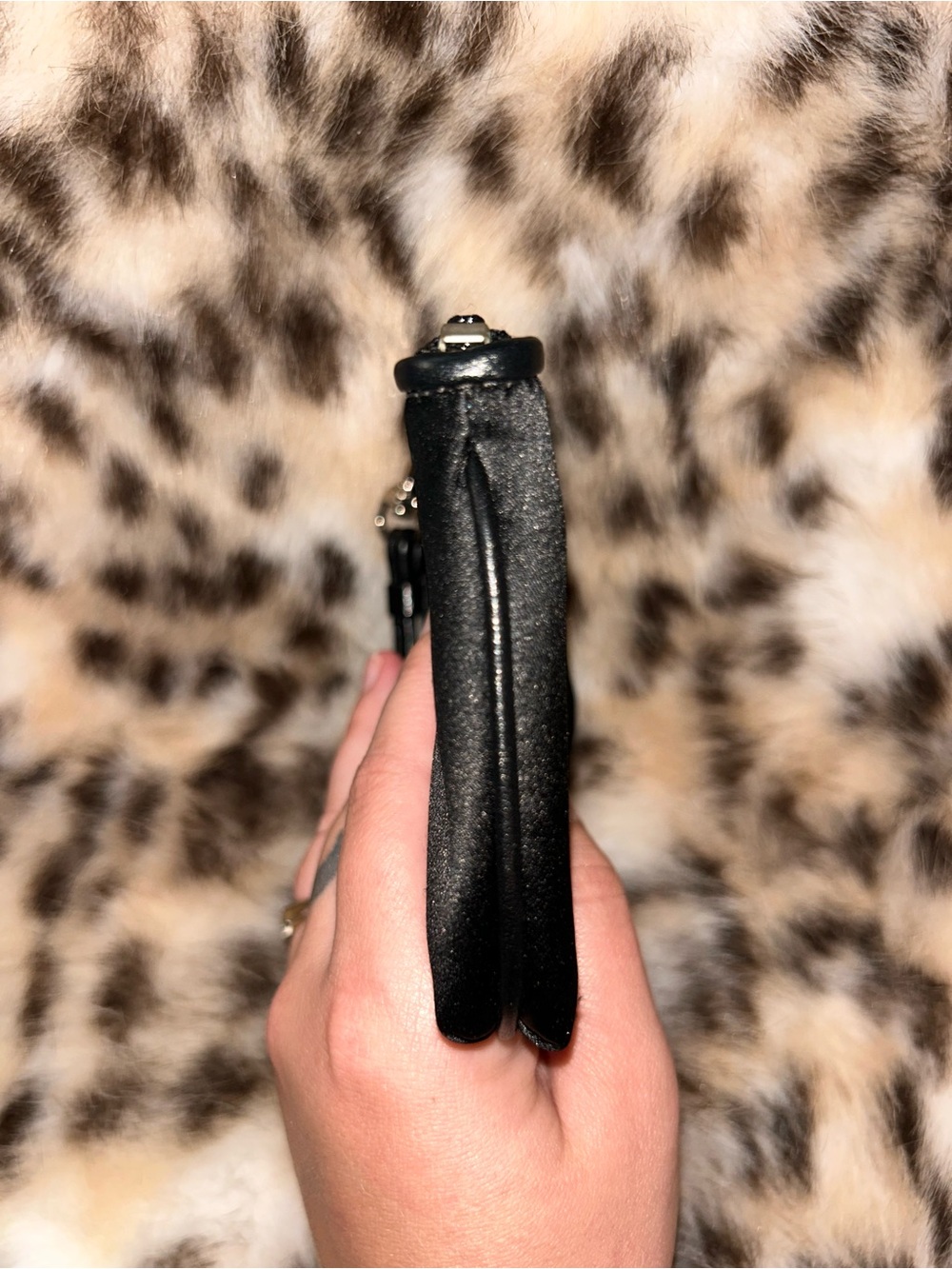 Coach Amanda Black Satin Gathered Wristlet -EUC- - Picture 7 of 15